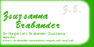 zsuzsanna brabander business card